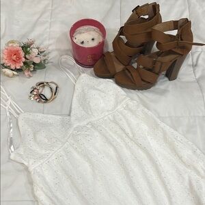 Report Brown Strappy Heeled Sandals